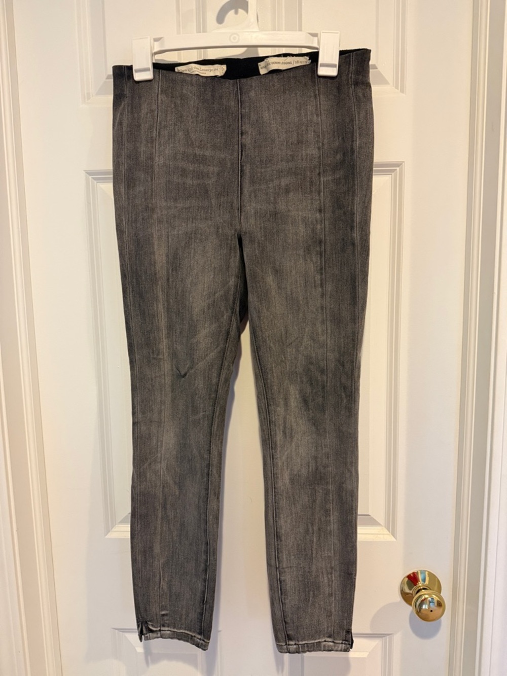 Anthropologie Pilcro Gray High Rise Denim Leggings 28P